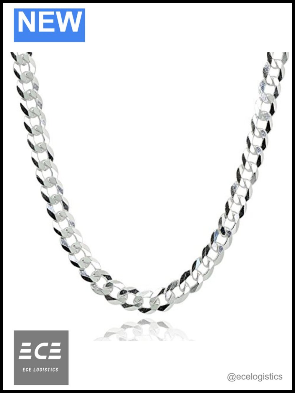 Sterling Silver 5mm Diamond-Cut Cuban Curb Link Chain Necklace